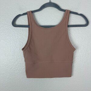 Lululemon Power Pivot Ribbed Tank XS Luxtreme Beige Nude Athletic Activewear Str